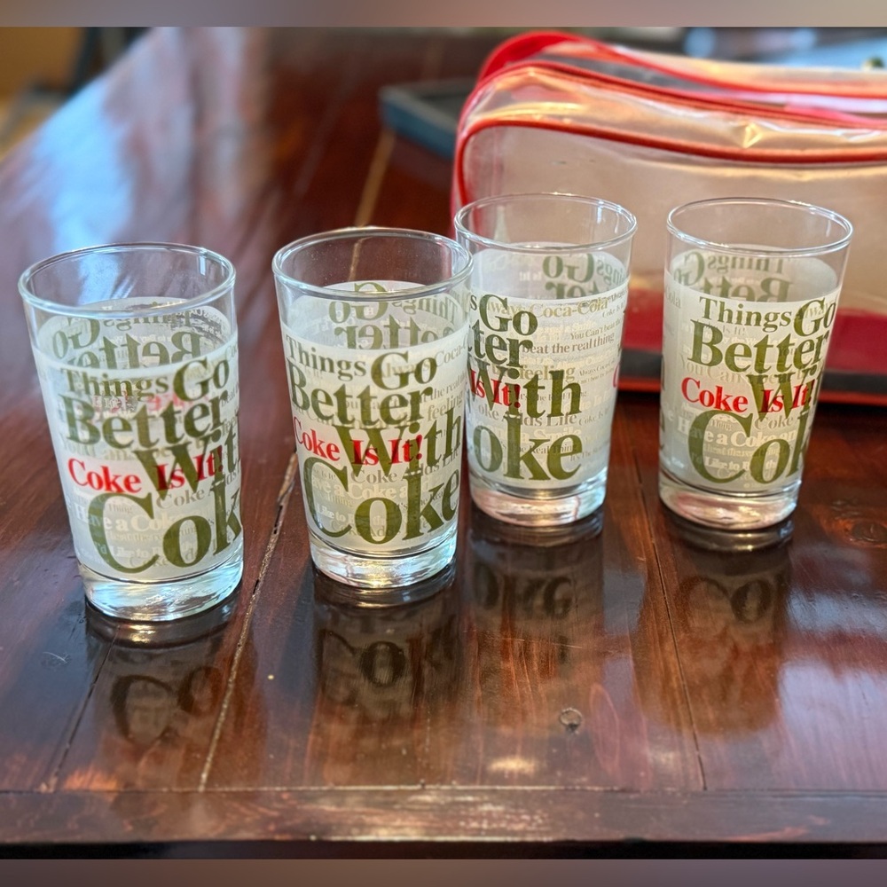 Coca Cola Vintage Glass Set Drinkware